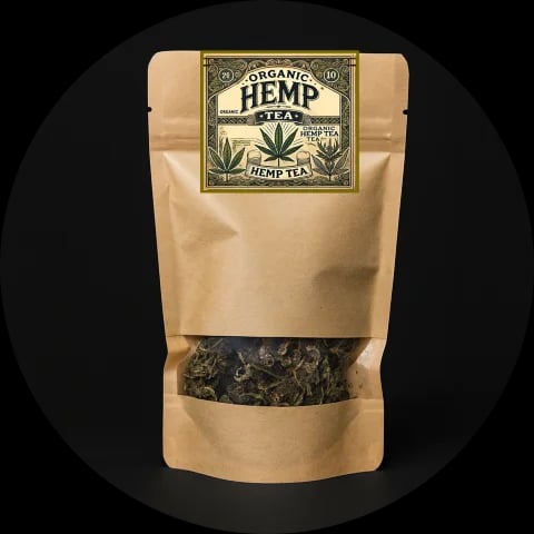 CBDITALY Hemp Tea Lemon Skunk CBD 7% 25g organic hemp tea in kraft resealable pouch
